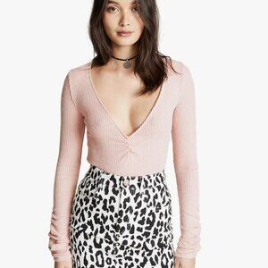 NWT Free People Cozy Up with Me Bodysuit Jumpsuit